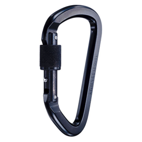 Lite Alloy Steel Locking D is without question the most popular carabiner that we manufacture. You’ll have to look long and hard for a lighter weight steel carabiner that meets the NFPA “G” ratings. Aptly described as a “hybrid” the Lite Alloy incorporates a stainless steel gate and locking sleeve for superb action, greater strength and exceptional reliability. The sleeve locks on the gate rather than the body of the carabiner, eliminating problems of the knob binding on the frame once the carabiner has
