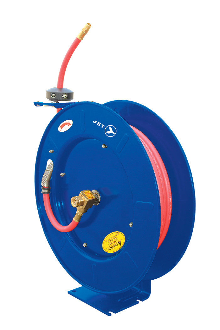 JET Tools JET Tools AW1250 Heavy-Duty Retractable Air/Water Hose Reel, 1/2" x 50'