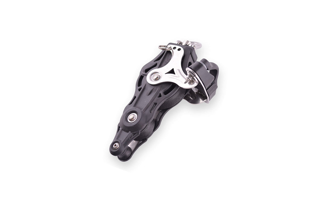 WICHARD Wichard Double Fiddle Pulley with Swivel and Rope Jammer – 64408