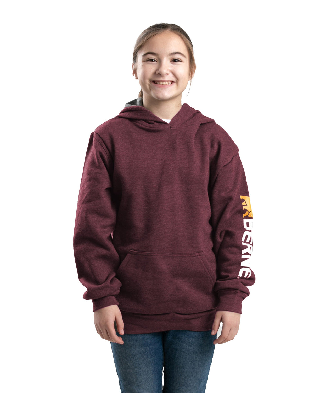 Stormtech Berne BSP401 Youth Signature Sleeve Hooded Pullover – Cabernet – Cabernet / M
