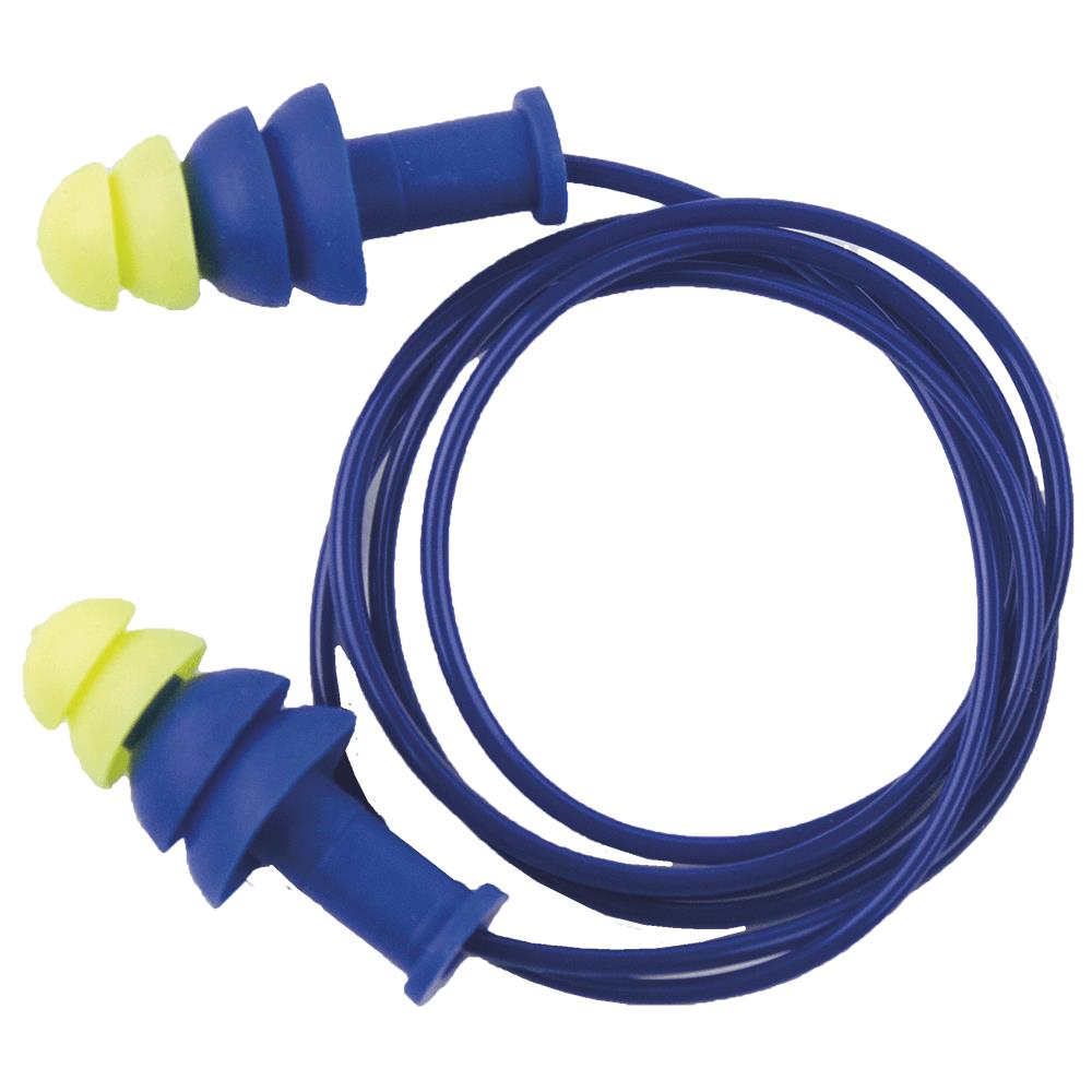SELLSTROM REUSABLE EAR PLUGS - CORDED - 100 PAIRS