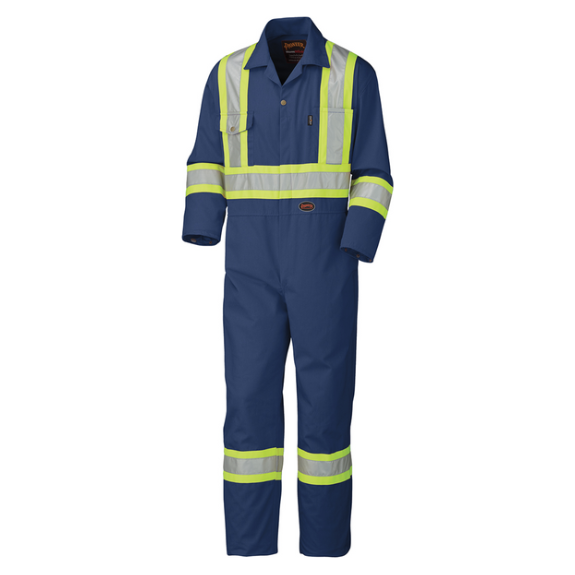 PIONEER 5516T SAFETY POLY/COTTON COVERALL - NAVY (TALL)