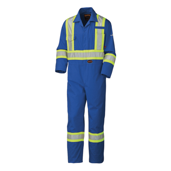 PIONEER 5558A FLAME RESISTANT/ARC RATED SAFETY COVERALLS - ROYAL