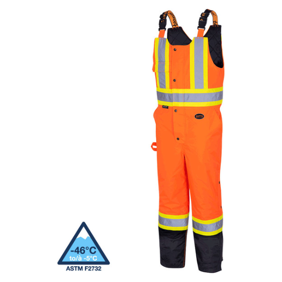 PIONEER 5040BB WATERPROOF INSULATED BIB PANTS - HI-VIZ ORANGE
