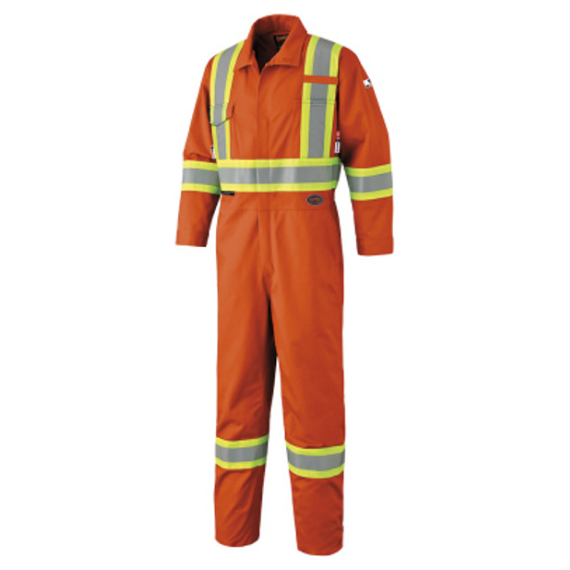 PIONEER 7705T FR-TECH® FLAME RESISTANT/ARC RATED 7OZ SAFETY COVERALL - HI-VIZ ORANGE (TALL)