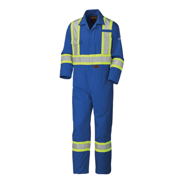 PIONEER 5558AT FLAME RESISTANT/ARC RATED SAFETY COVERALLS - ROYAL (TALL)