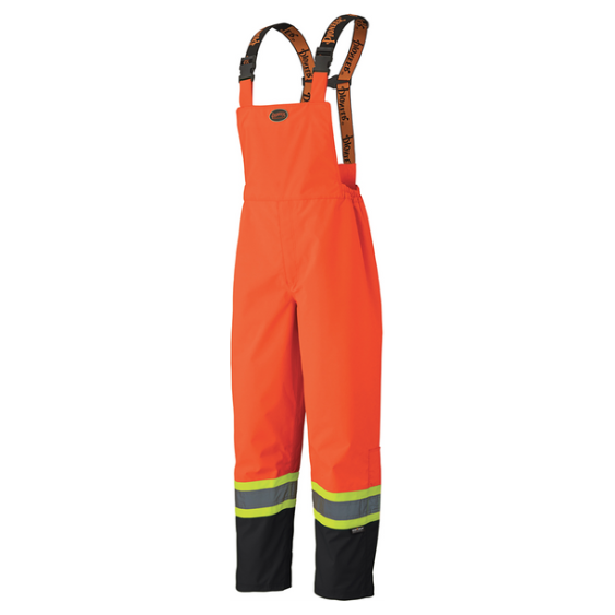 PIONEER 5404 WATERPROOF SAFETY BIB PANTS - HI-VIZ ORANGE