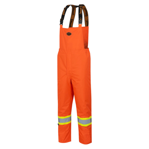 PIONEER 5053 "THE ROCK" OXFORD POLY INSULATED BIB PANTS - HI-VIZ ORANGE