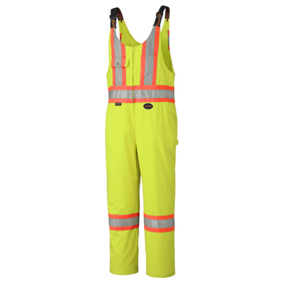 PIONEER 6616 POLY/COTTON SAFETY OVERALLS - HI-VIZ YELLOW/GREEN