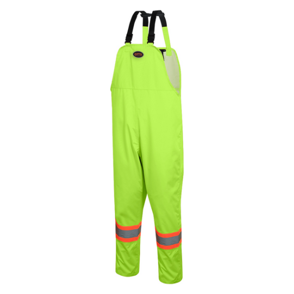 PIONEER 5629 "THE ROCK" WATERPROOF SAFETY BIB PANTS - HI-VIZ YELLOW/GREEN