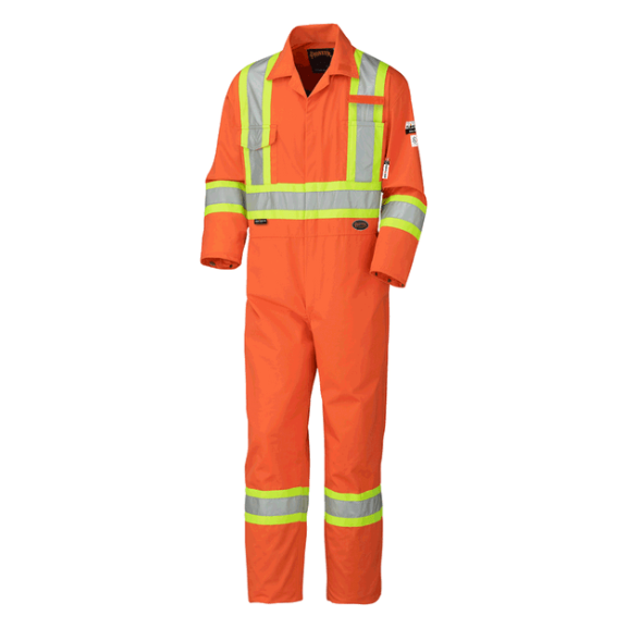 PIONEER 5551T ANTISTATIC FLAME GARD COVERALL - HI-VIZ ORANGE (TALL)