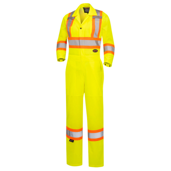 PIONEER 5999AW WOMEN'S TRAFFIC SAFETY COVERALLS - HI-VIZ YELLOW/GREEN