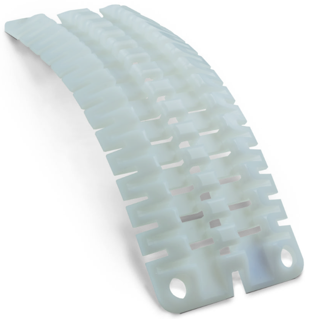 The most sought-after edge protection available features super slick, high-performance material that not only protects your rope from sharp or rough edges, but also greatly reduces friction. The Ultra-Pro is lighter and easier to transport than edge rollers or similar devices and its lower profile avoids tipping often encountered with taller devices. It conforms to the edge, and prevents sharp bends in the rope. Protectors are available in two sizes: the Ultra-Pro 2 is for two ropes, and the Ultra-Pro 4