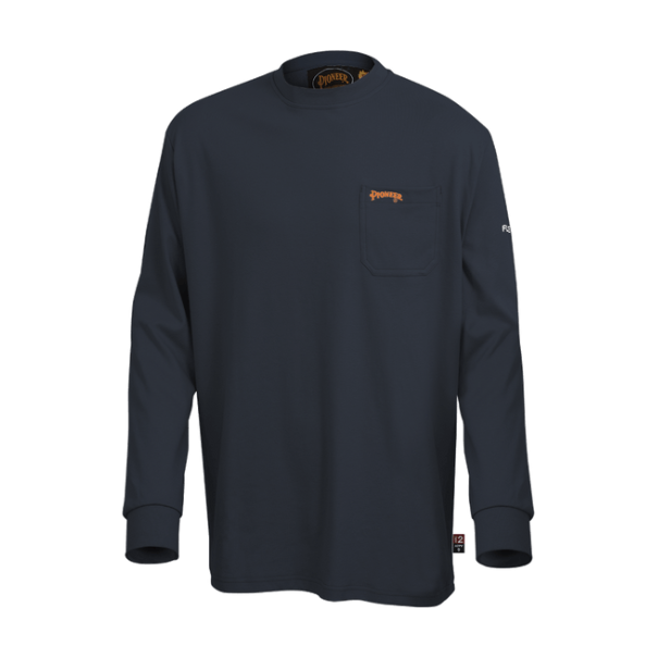 PIONEER 333 FLAME RESISTANT ARC RATED LONG SLEEVE SHIRT - NAVY