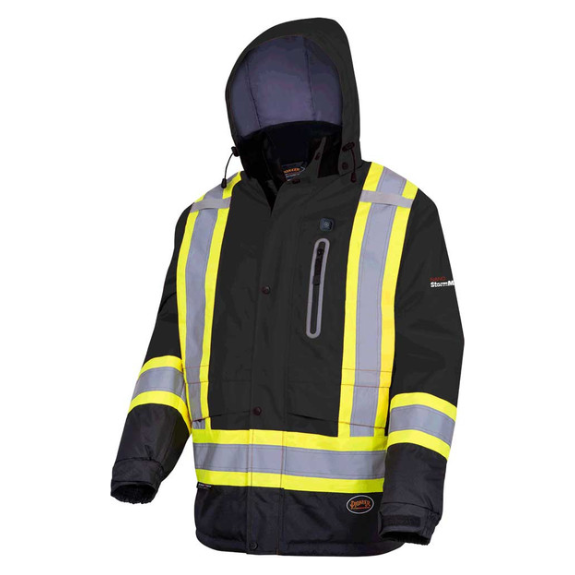 PIONEER 5409 HEATED INSULATED SAFETY JACKET - BLACK
