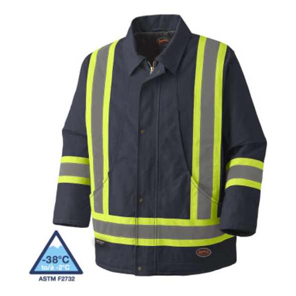 PIONEER 5535A QUILTED COTTON DUCK PARKA - NAVY