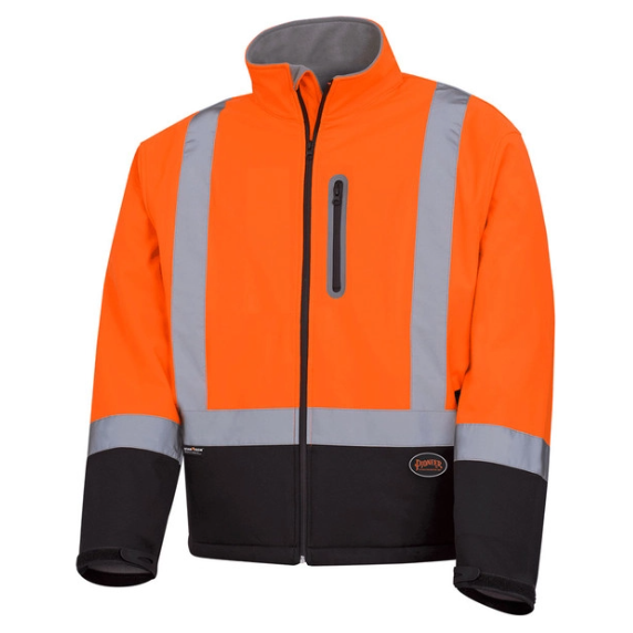 PIONEER 5679 SOFTSHELL MECHANICAL STRENGTH SAFETY JACKET - HI-VIZ ORANGE
