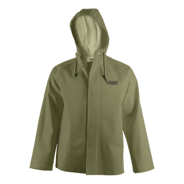 RANPRO J34 345H SNAPPER® WATERPROOF HOODED JACKET - PVC COATED POLY/COTTON