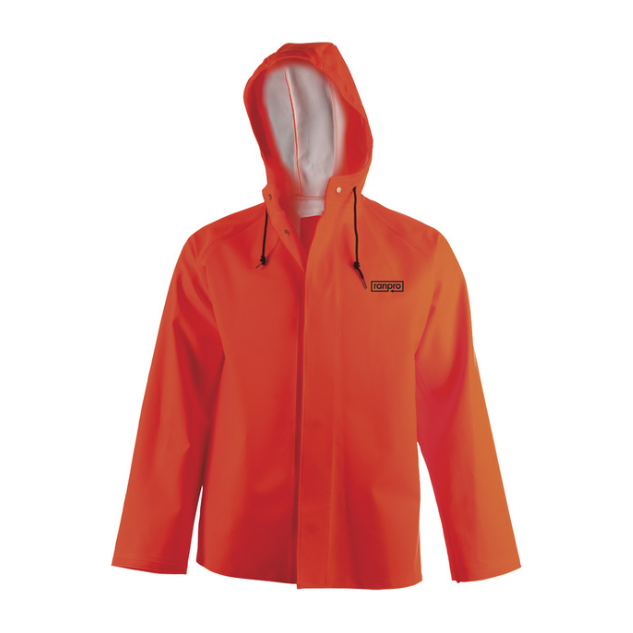 RANPRO J30 345H FL SNAPPER® WATERPROOF HOODED JACKETS - PVC COATED POLY/COTTON