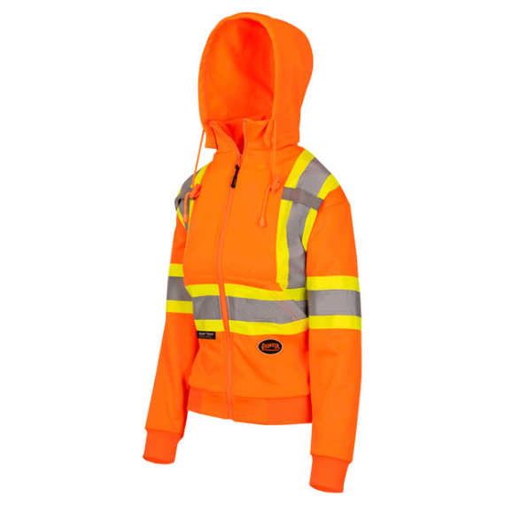PIONEER 6924W WOMEN'S FLEECE HOODIE - HI-VIZ ORANGE