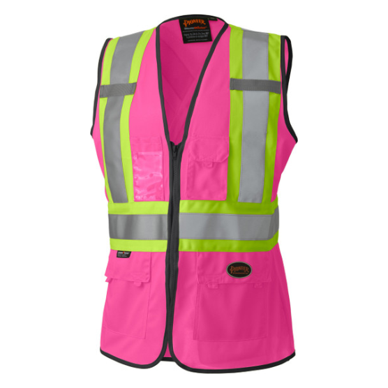 PIONEER 139PK WOMEN'S SAFETY VEST - HI-VIZ PINK