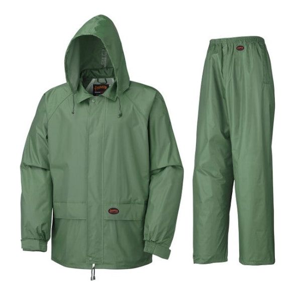 PIONEER 583 WATERPROOF 2-PIECE RAINSUITS - RETAIL POLY BAG - GREEN