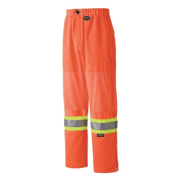 PIONEER 6001P TRAFFIC SAFETY MESH LEG PANELS PANTS - HI-VIZ ORANGE