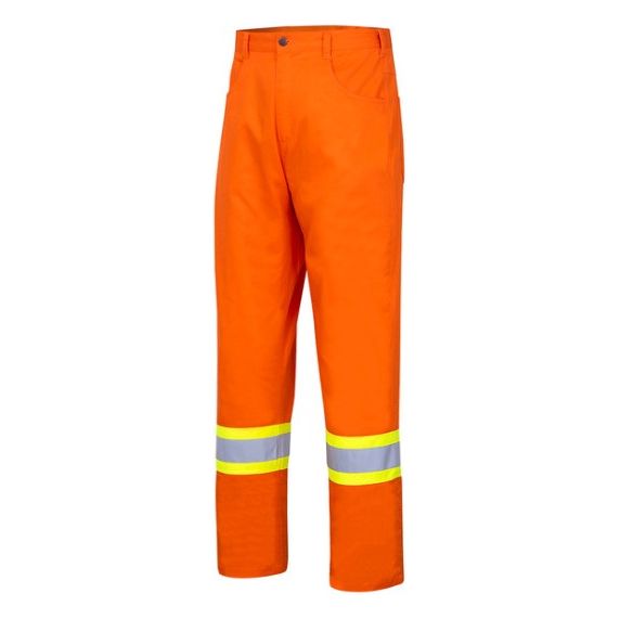 PIONEER 4461 ULTRA COOL COTTON SAFETY PANTS - HI-VIZ ORANGE