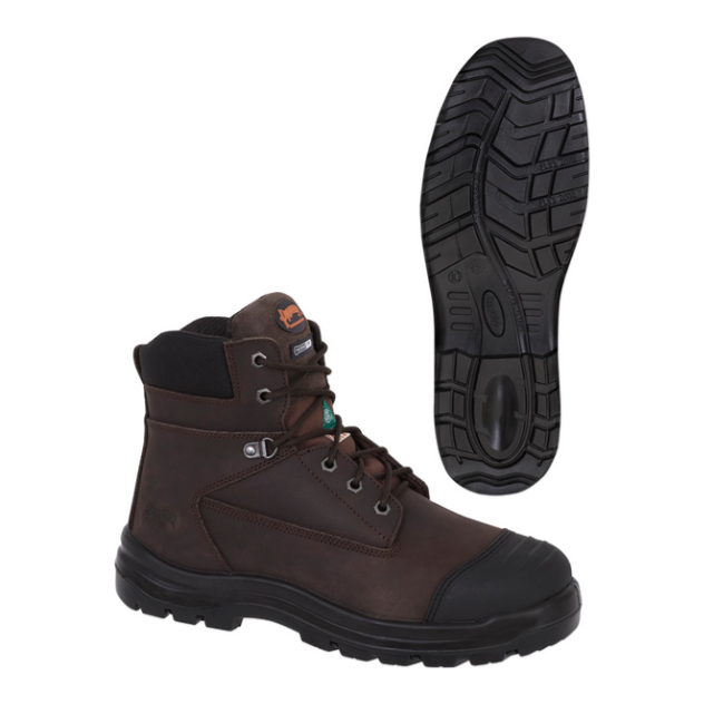 • CSA class 1 steel toe/steel plate
• Durable leather construction
• TPU protective bumper toe cap
• Moulded PU insole
• Thermolite® insulation
• Premium slip resistant rubber outsole
• Superior comfort and design
• CSA Omega shock resistant