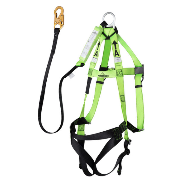 PEAKWORKS FBH-10000A6440-6 HARNESS/LANYARD INTEGRAL COMBO (200-350LB CAP) - 6' (1.8M)