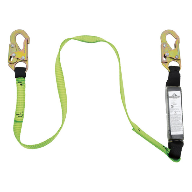 PEAKWORKS SA-5400-6 SHOCK ABSORBING LANYARD - SNAP HOOKS - 6' (1.8 M)
