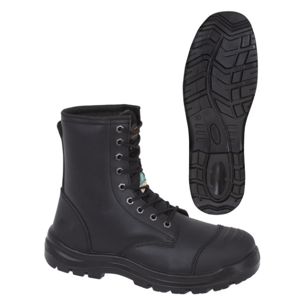 CSA class 1 steel toe/steel plate
Durable leather construction
TPU protective bumper toe cap
Moulded PU insole
Thermolite® insulation
Premium slip resistant rubber outsole
Superior comfort and design
CSA Omega shock resistant
12 Sizes: 7-11 (full and half sizes), 12, 13, 14
Black