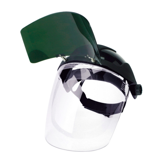 S32151 MULTI-PURPOSE FACE SHIELD WITH FLIP-UP IR WINDOW AND RATCHETING HEADGEAR
