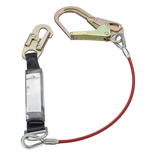 PEAKWORKS SA-5502-6 SHOCK ABSORBING GALVANIZED CABLE LANYARD - (1.8M)