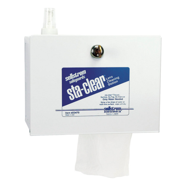 S23470 METAL STATION (1,000 TISSUES AND SPRAY BOTTLE)