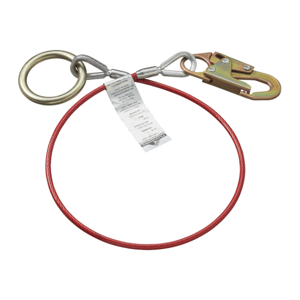 AS-21210-4 CABLE ANCHOR SLING - SNAP HOOK & O-RING - 4' (1.2 M)