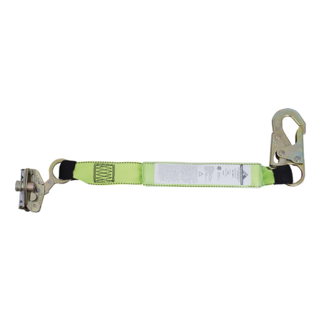 SA-7206-2 E6 SHOCK ABSORBING LANYARD -SP- SINGLE LEG - SNAP & ADP ROPE GRAB - 2' (0.6M)