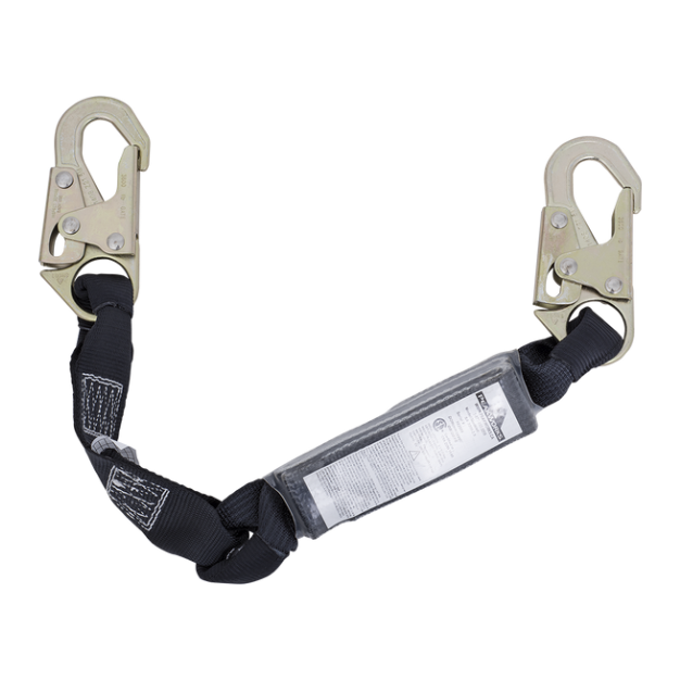 SA-5200-2.5 SHOCK ABSORBING LANYARD (110 - 220LB CAPACITY) - SP - SINGLE LEG SNAP HOOKS - 2.5' (0.8M)