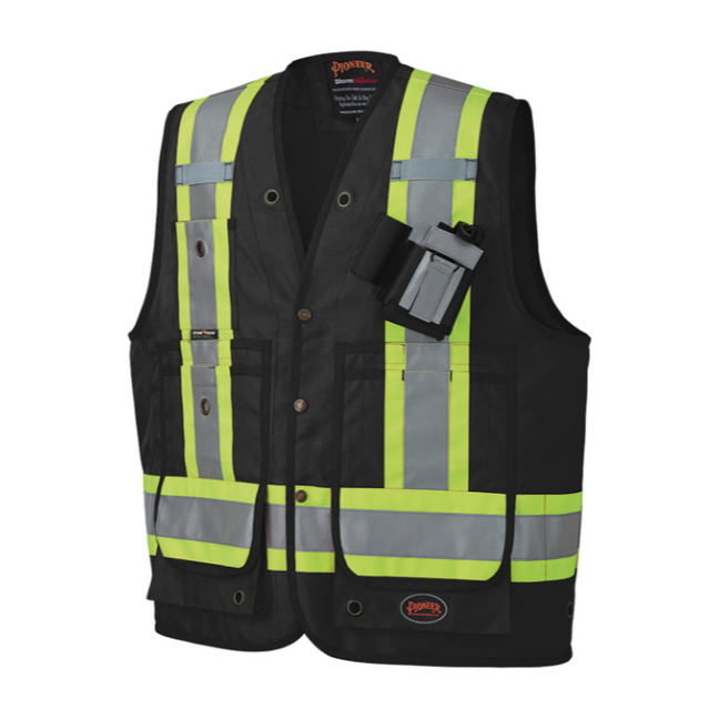 PIONEER 668 CSA SURVEYORÂS / SUPERVISORÂS VEST - BLACK