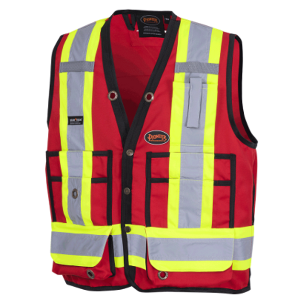 PIONEER 6683 SURVEYOR'S SAFETY VEST - HI-VIZ RED