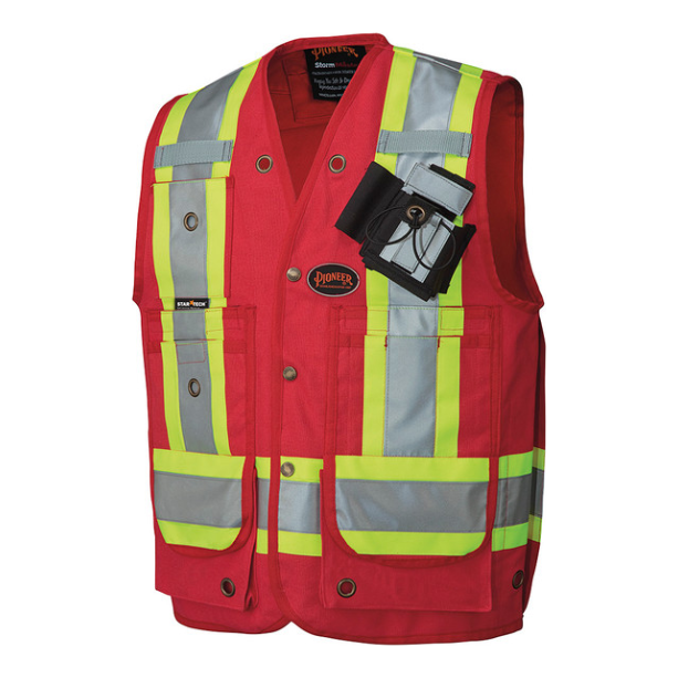 PIONEER 694 CSA SURVEYORÂS / SUPERVISORÂS SAFETY VEST - RED