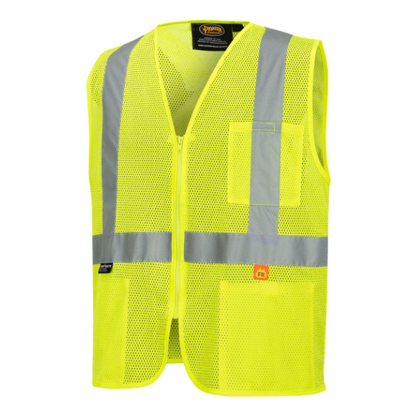 PIONEER 6944 FR MESH SAFETY VEST WITH 2" TAPE - HI-VIZ YELLOW
