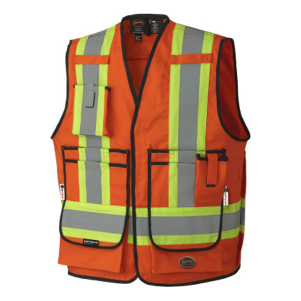 • FR-Tech® 88% premium cotton blended with 12% high-tenacity nylon, 7 oz (240 GSM)
• Material and all components meet CGSB 155.20-2017 and NFPA 2112-2018 certified to UL- must be worn with an FR/Arc-rated sleeved garment
• Thermal Protective Performance (TPP) value: 8.4 cal/cm²
• 7732 - CSA Z96-22 Class 2 Level 2 and Class 2 Level FR
• 7733 - CSA Z96-22 Class 1 Level 2 and Class 1 Level FR
• Meets ASTM F1506-20A, NFPA 70E-2021 and CSA Z462-2021
• ATPV 9.7 cal/cm² (Arc Thermal Protective Value)
• ARC