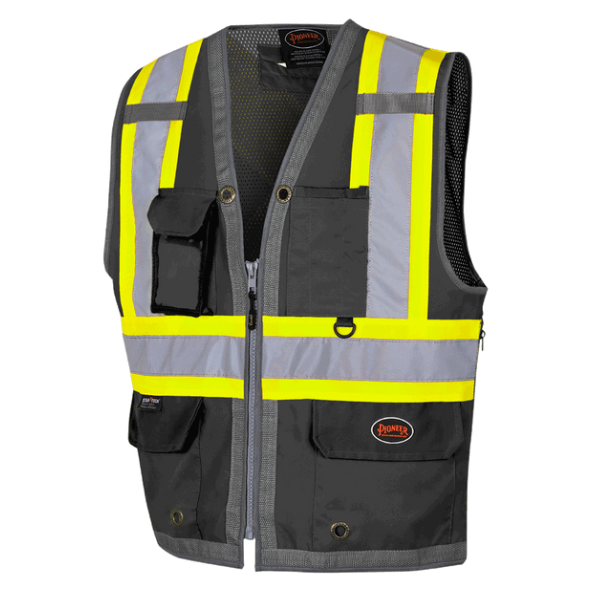 PIONEER 6671 MESH SURVEYOR VEST - BLACK