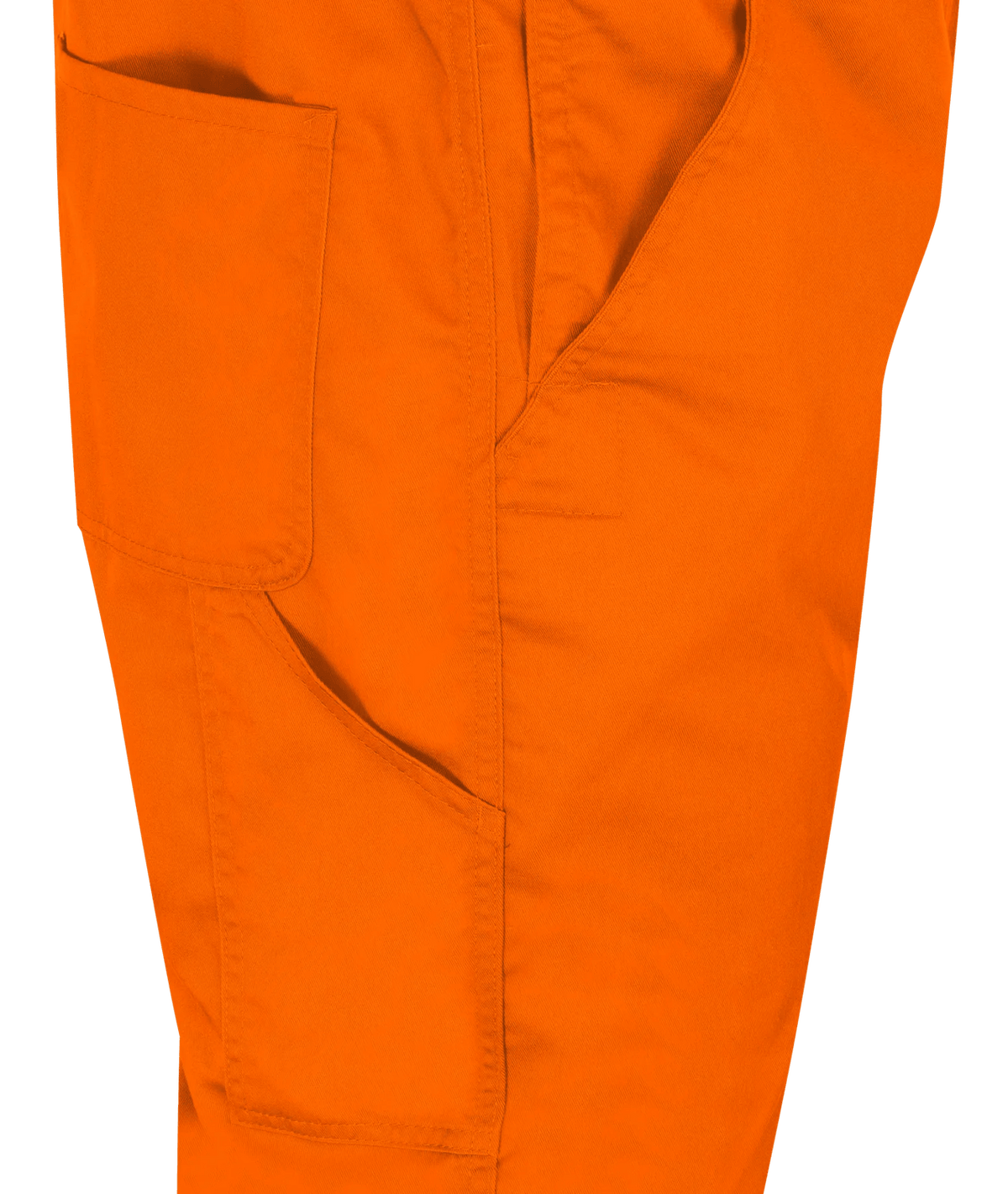 PIONEER 6617S HI-VIS POLY/COTTON SAFETY OVERALLS - BRIGHT ORANGE (SHORT)