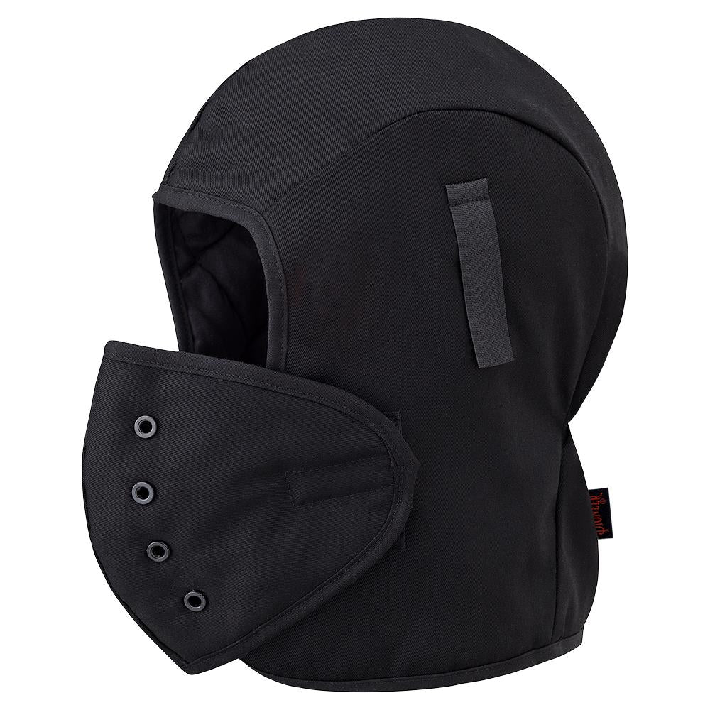 PIONEER FR QUILTED HARD HAT LINER - DETACHABLE MOUTHPIECE - BLACK - ONESIZE