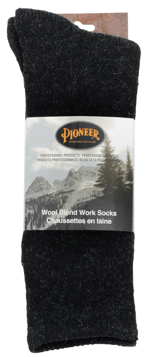 THERMAL WOOL BLEND SOCKS - BLACK MIX - 12 PK - ONE SIZE FITS ALL
