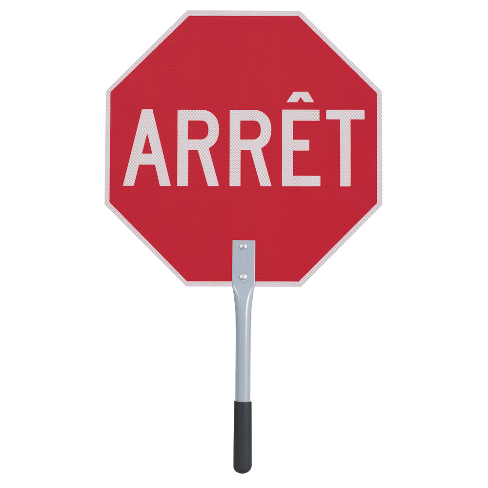 Pioneer Pioneer 4671 ARRÊT / ARRÊT Traffic Paddle – 12" × 12"
