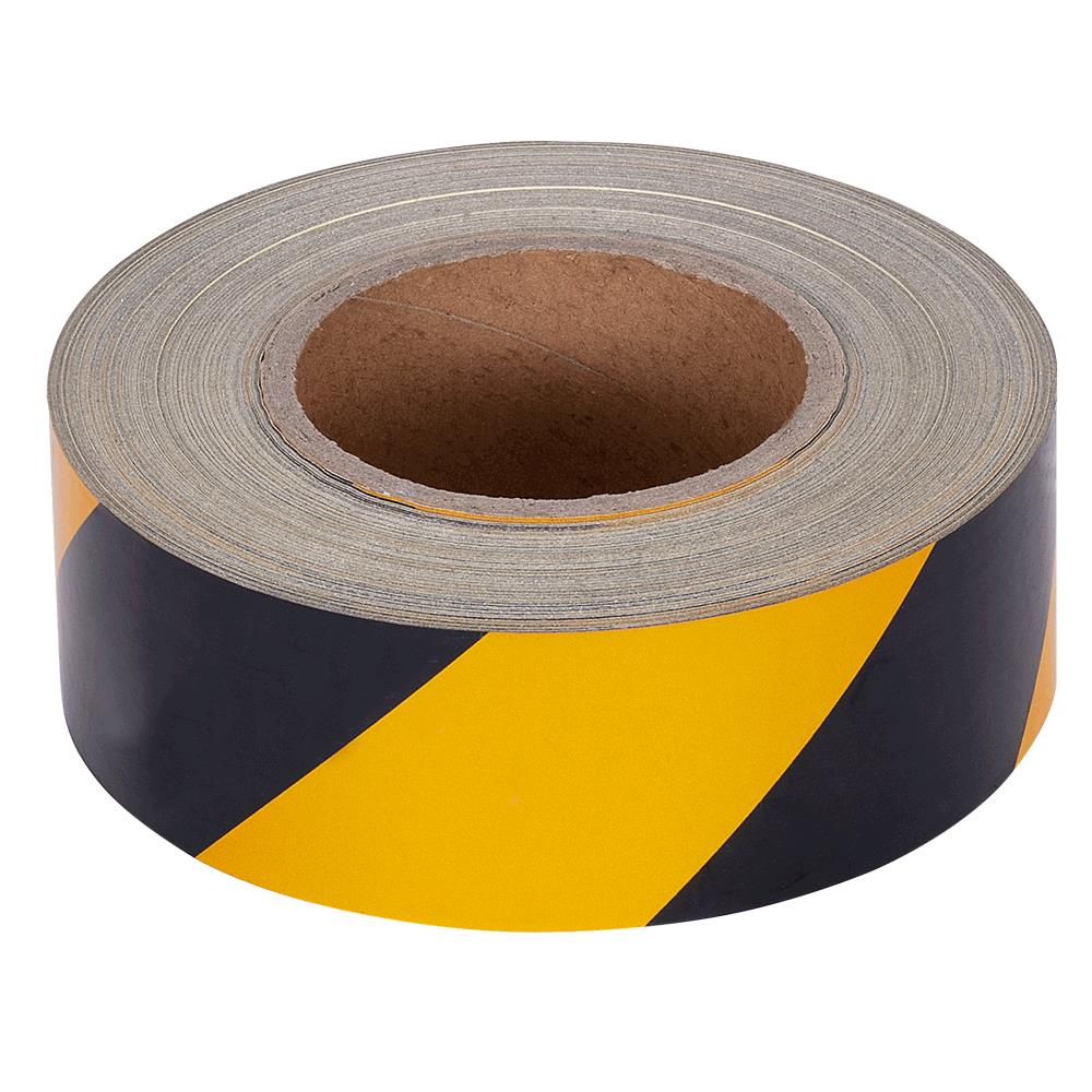 PIONEER REFLECTIVE HAZARD WARNING TAPE - YELLOW/BLACK