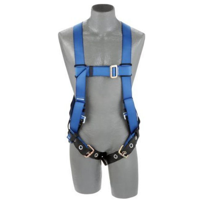 BACK D-RING, TONGUE BUCKLE LEG STRAPS (SIZE UNIVERSAL).